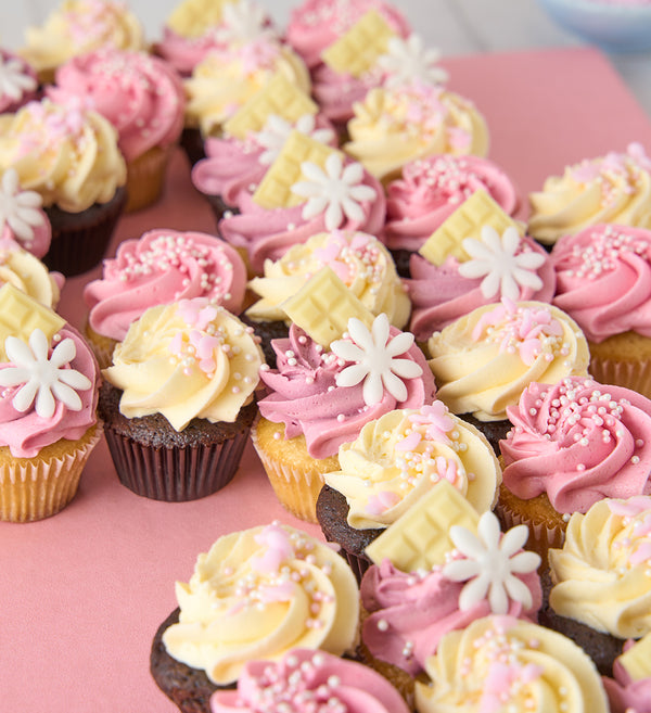 Pink Cupcake Number Cake