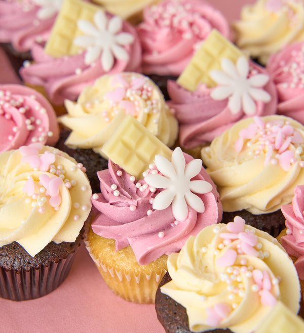 Pink Cupcake Number Cake