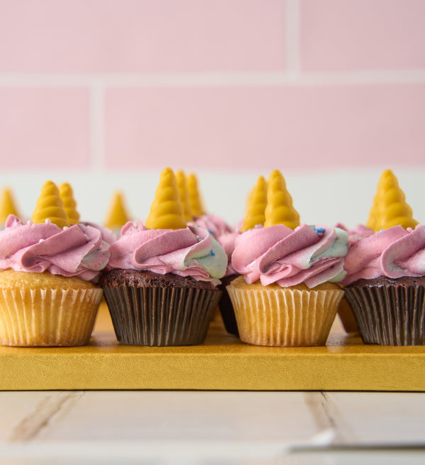 Unicorn Cupcake Number Cake