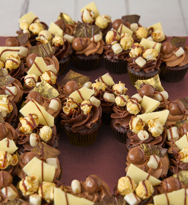 Chocolate Cupcake Number Cake