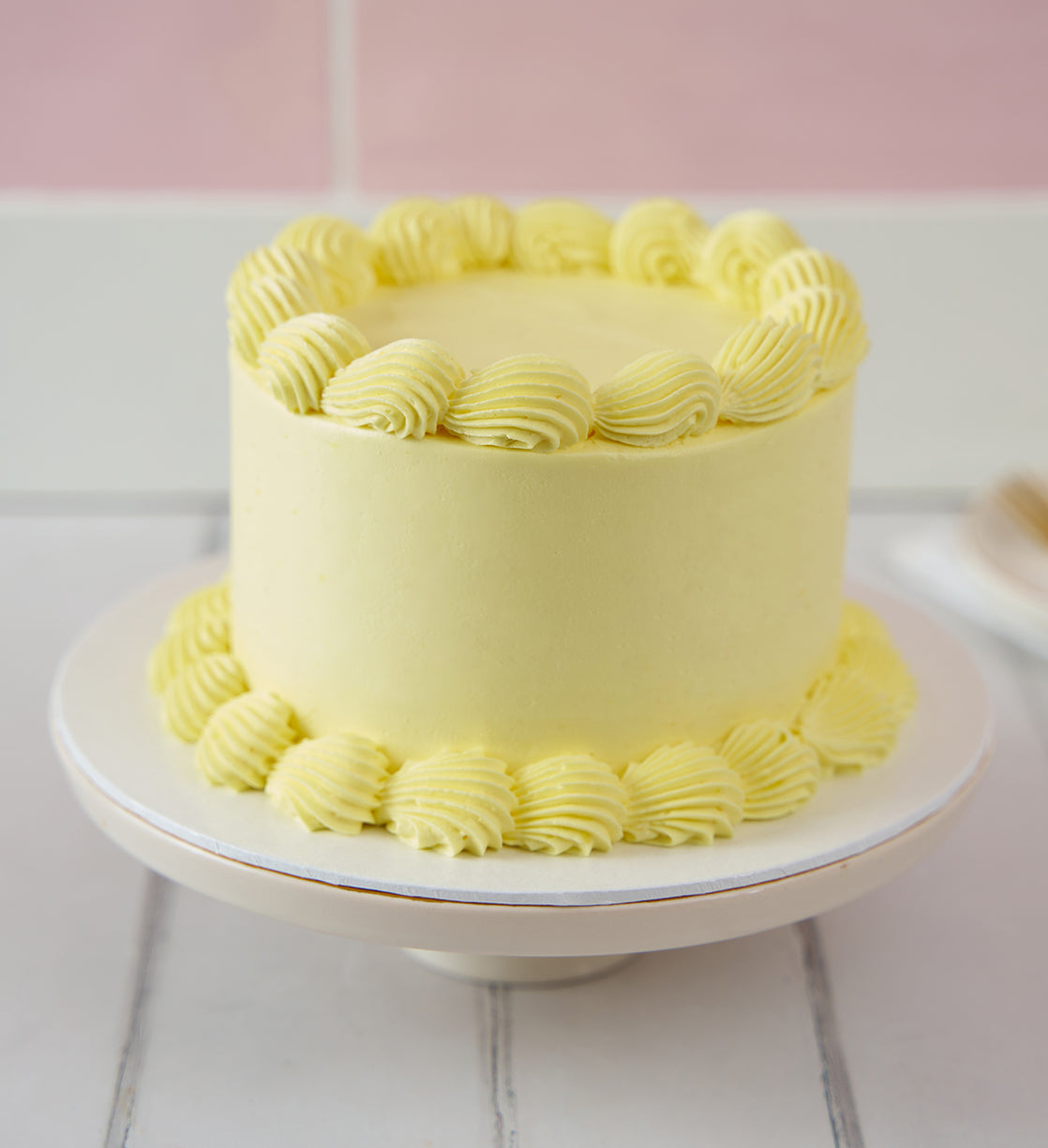 Vegan Lemon and Raspberry Ribbons and Ruffles Cake