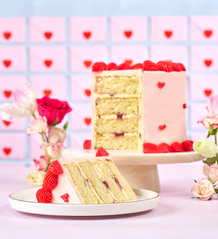 Vintage Heart Doodle Cake