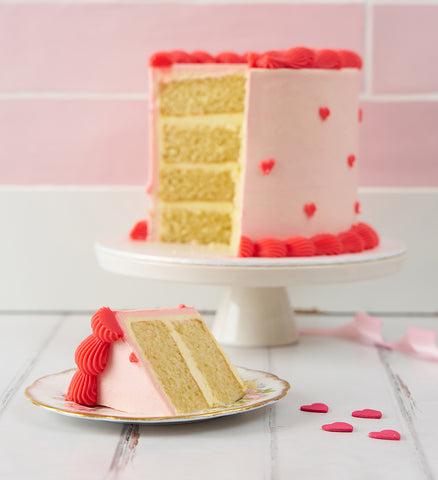 Vintage Heart Doodle Cake