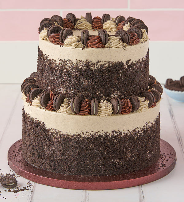 Two Tier Cookies and Cream Cake