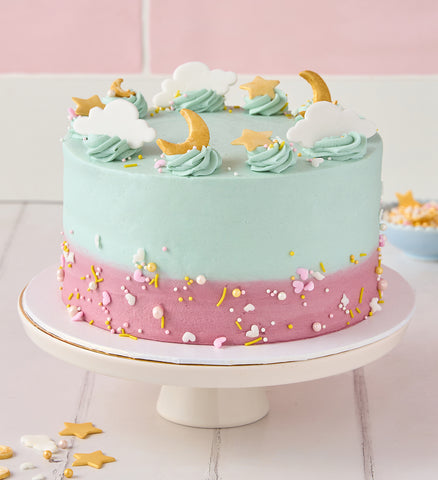 Blue Newborn Baby Cake