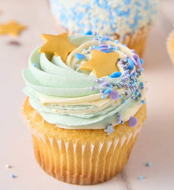 Blue Cupcake Box