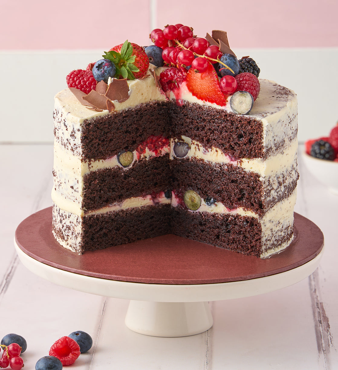 Chocolate and Vanilla Naked Cake