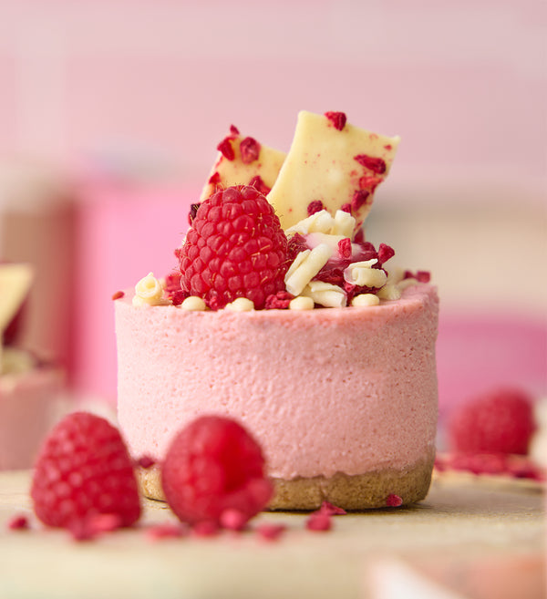 Raspberry and White Chocolate Mini Cheesecake Box