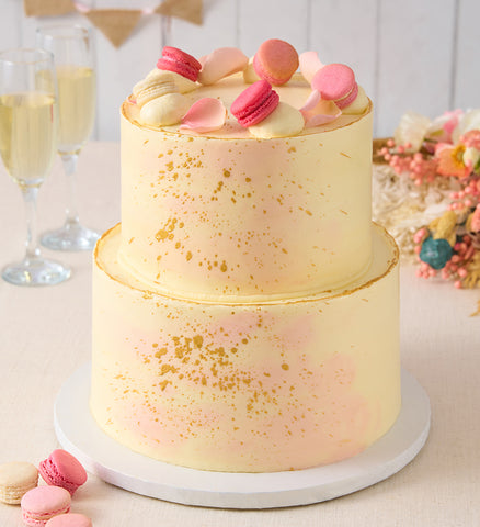 Pastel Macaron Pink Cake