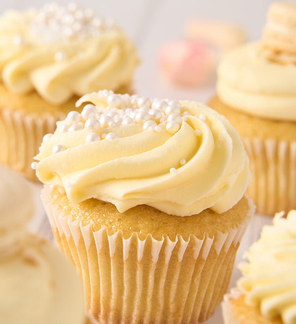 Ivory Macaron Wedding Cupcake Box