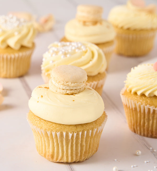 Ivory Macaron Wedding Cupcake Box