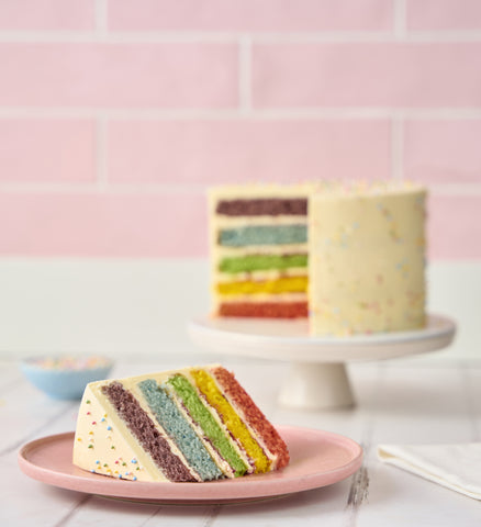 Rainbow Vanilla Cake