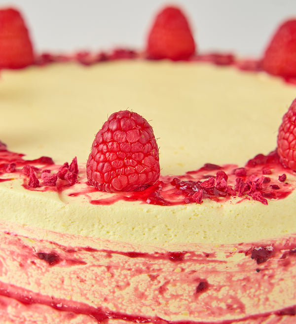 Vegan and Gluten Free Lemon and Raspberry Cake