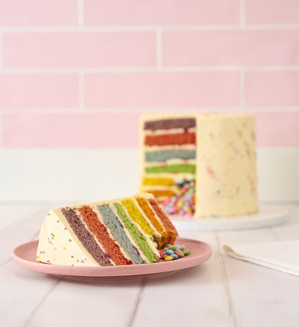 Rainbow Vanilla Tall Cake