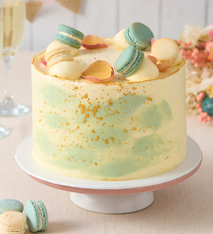 Pastel Macaron Sage Cake