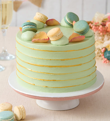 Ruffle Macaron Sage Cake