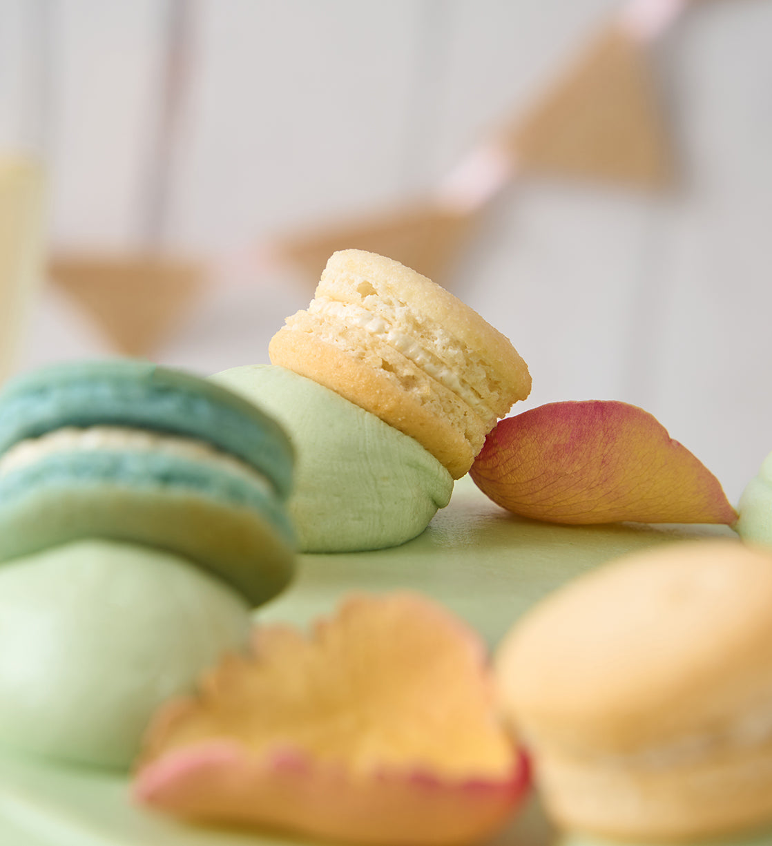 Ruffle Macaron Sage Cake