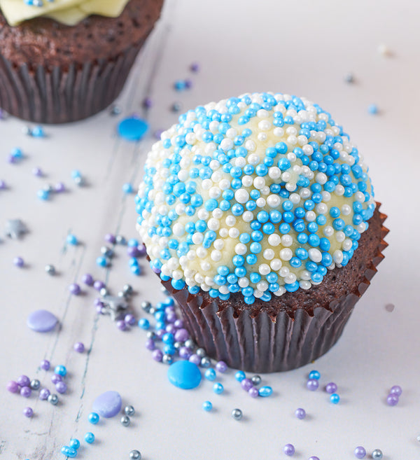 Blue Mini Cupcake Box