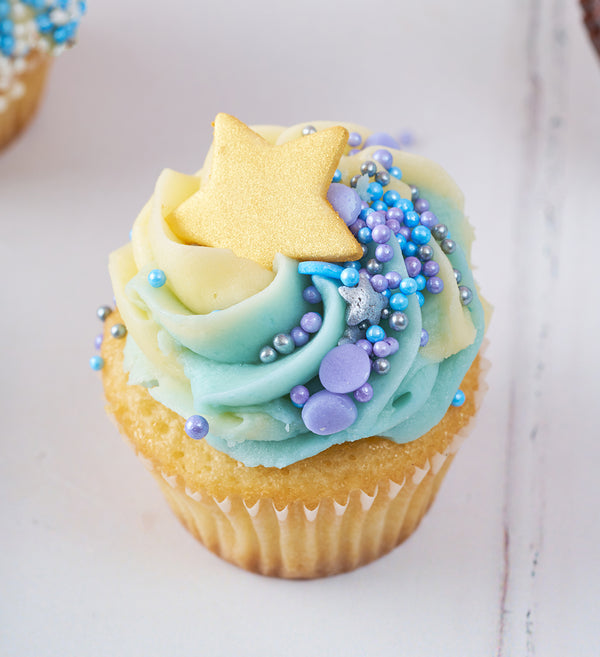 Blue Mini Cupcake Box