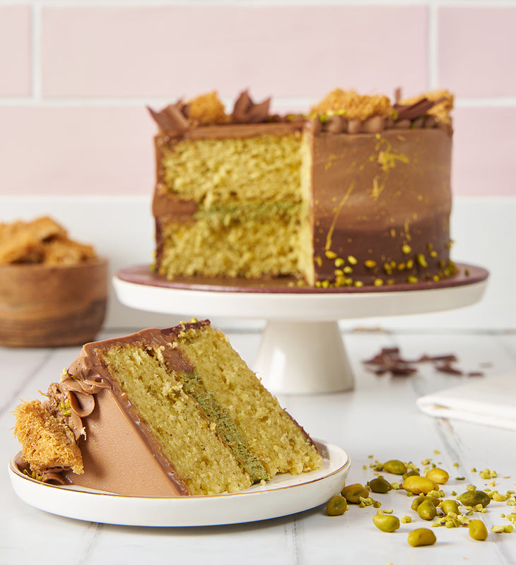 Chocolate Pistachio Kunafa Cake - 2nd image