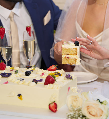Fruity and Floral Sheet Cake