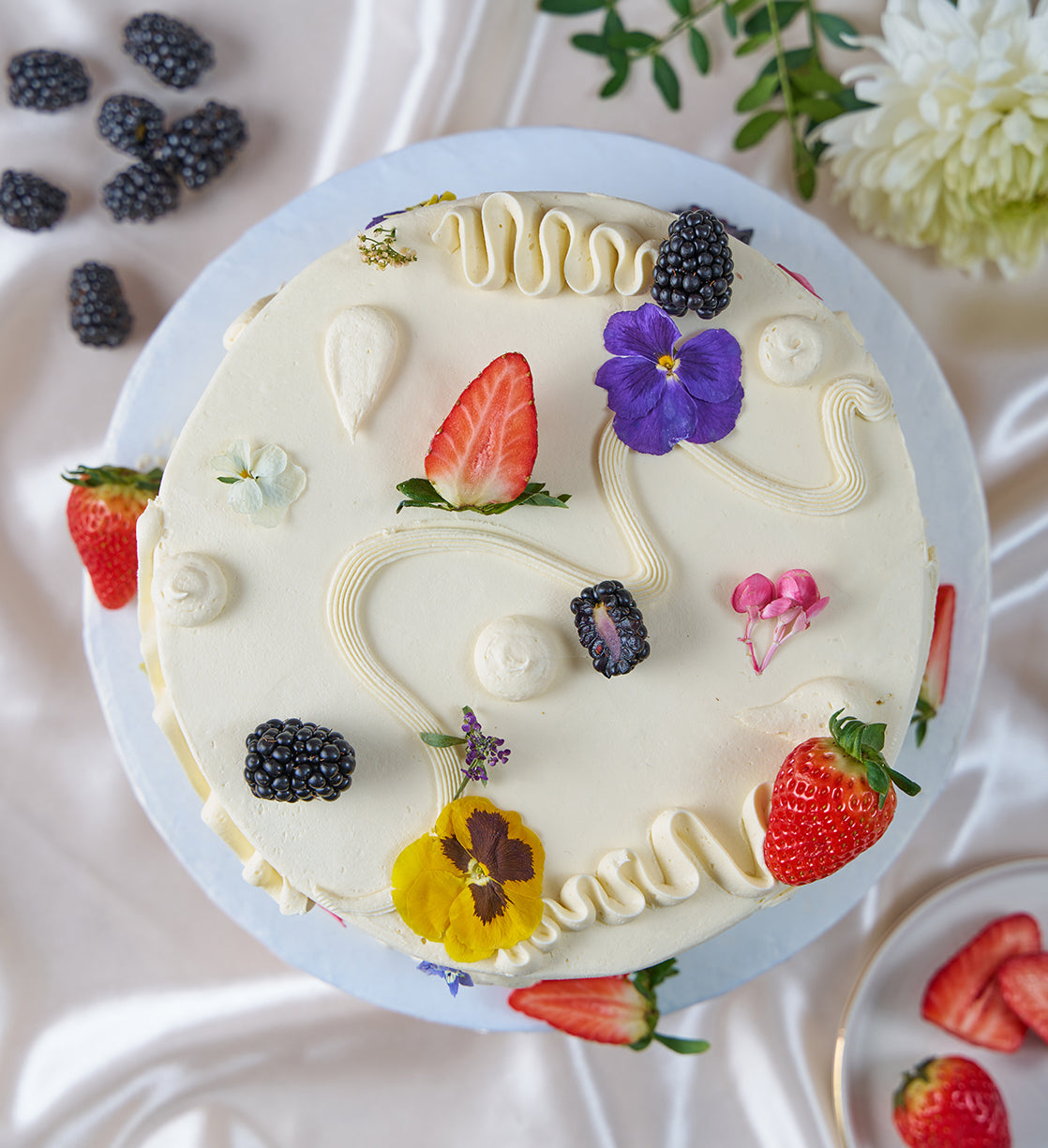 Fruity and Floral Cake