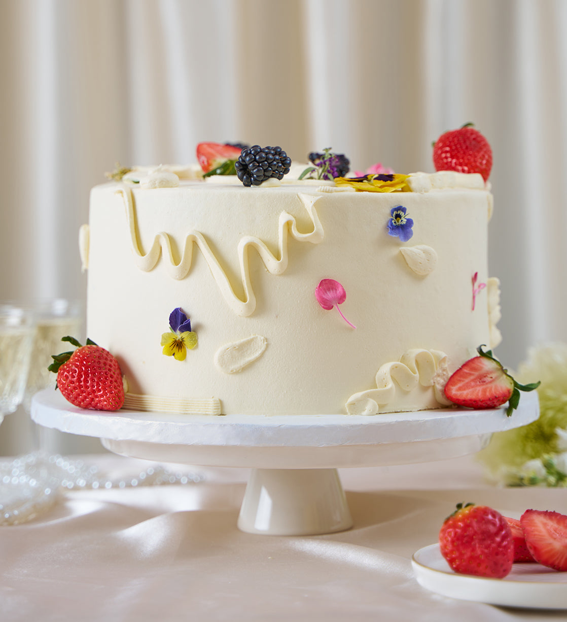 Fruity and Floral Cake