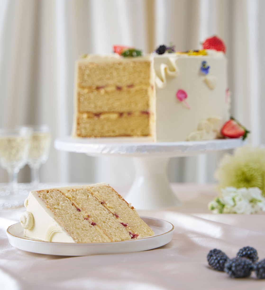 Fruity and Floral Cake