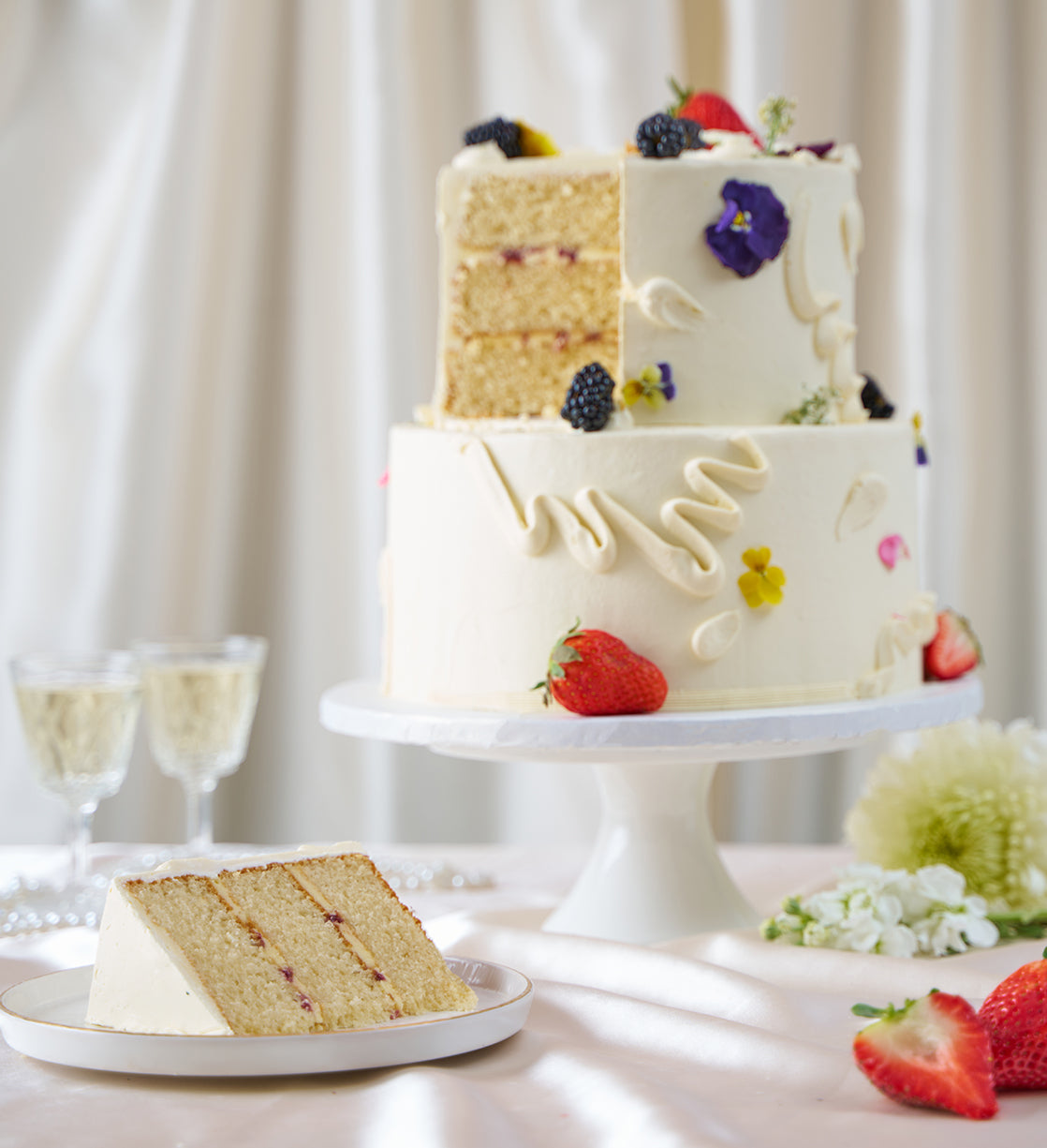 Fruity and Floral Cake